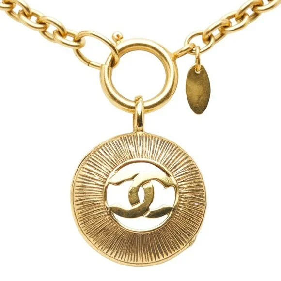 CHANEL Gold Logo Necklace - Picture 2 of 8